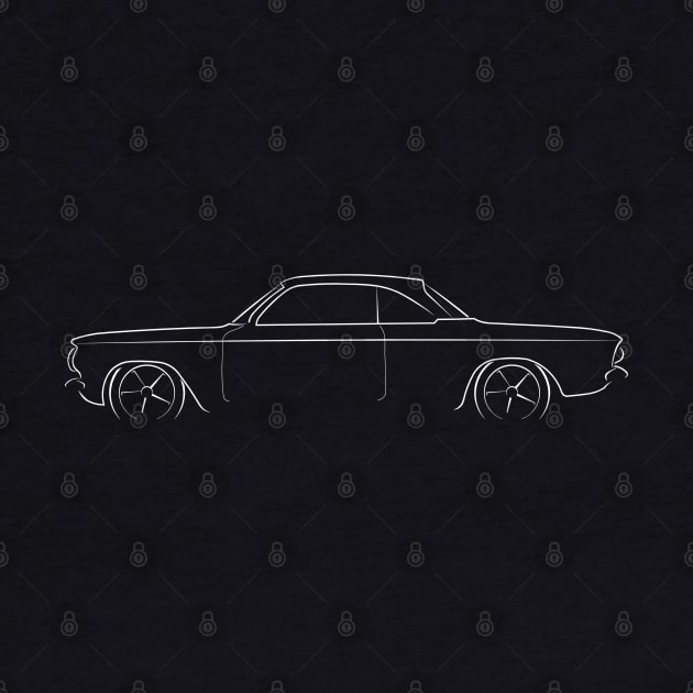 1964 Chevy Corvair - profile stencil, white by mal_photography